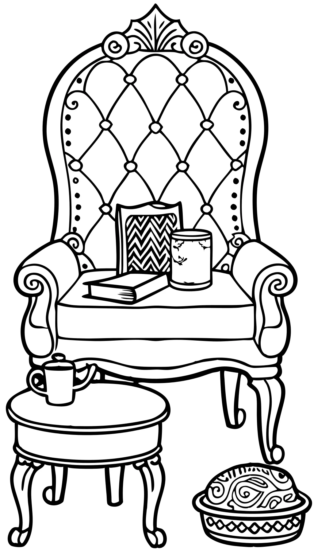 coloring page of chair